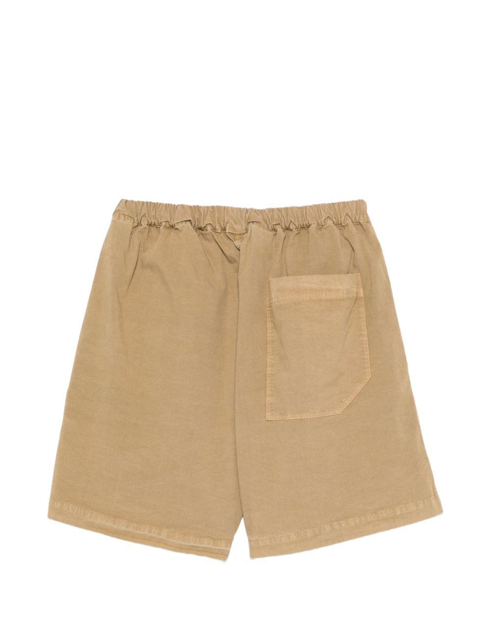 Pantaloncini con logo stampato in marrone Ranra - uomo 