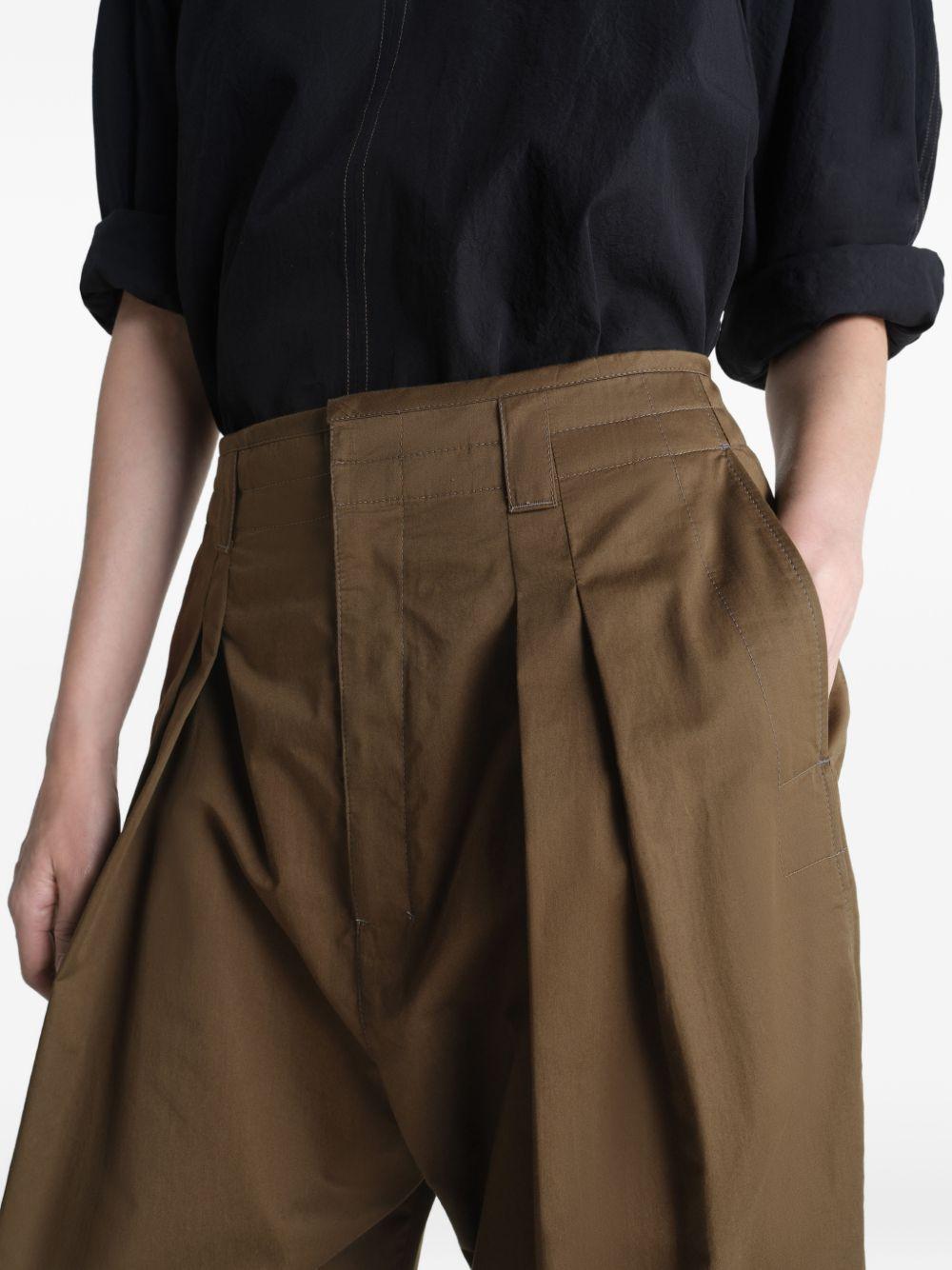 Bermuda gamba ampia in marrone LEMAIRE  - donna 