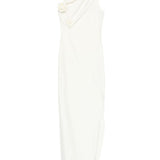 Abito lungo con decorazioni floreali in bianco Coperni - donna 