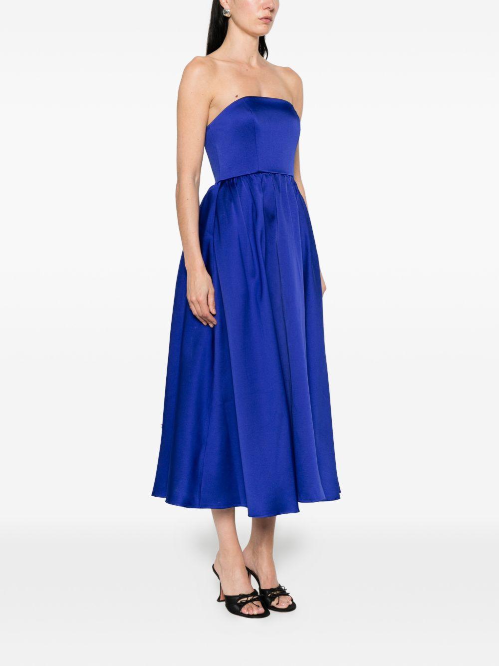 Abito midi con gonna svasata in blu Roland Mouret - donna 