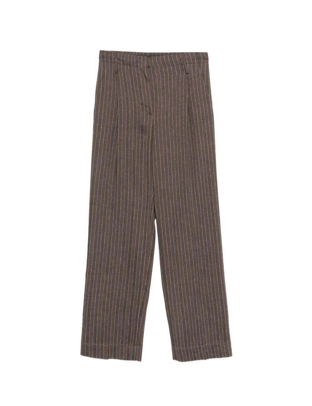 Pantaloni a righe in marrone Antonelli - donna 
