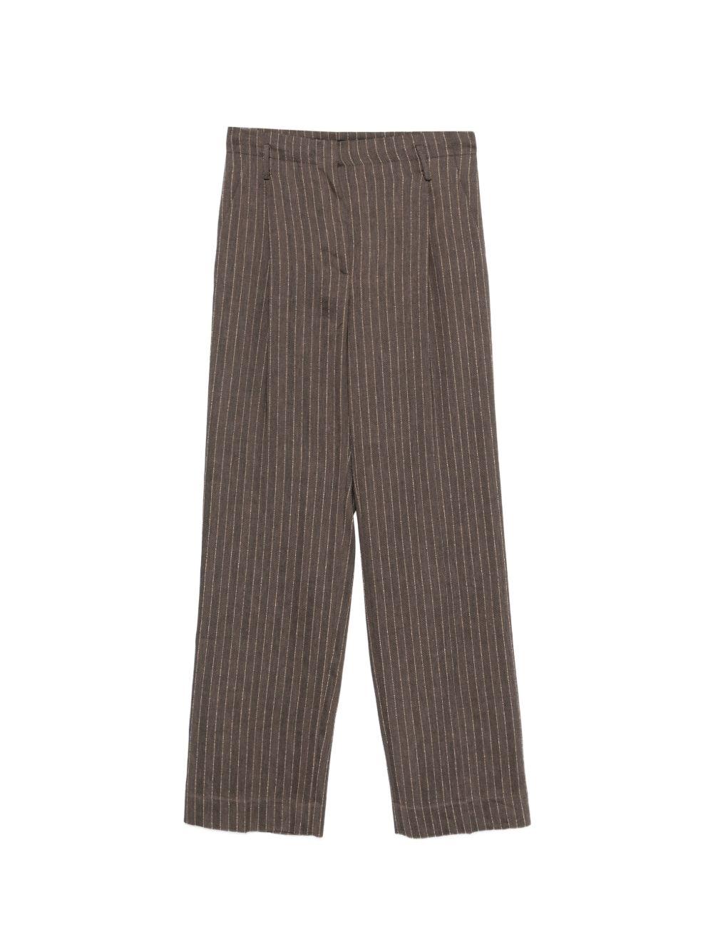 Pantaloni a righe in marrone Antonelli - donna 