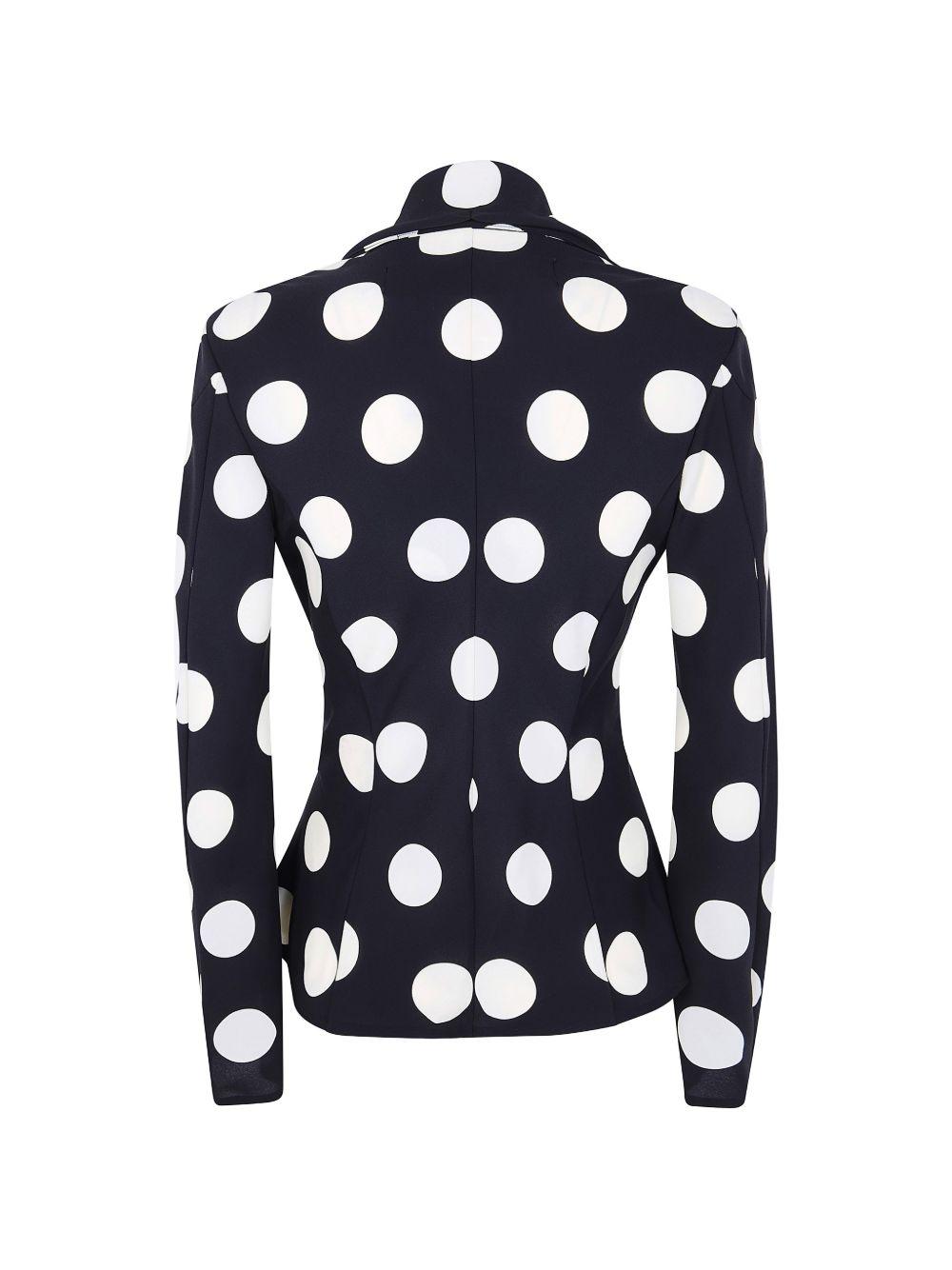 Blazer a pois in nero e bianco 
