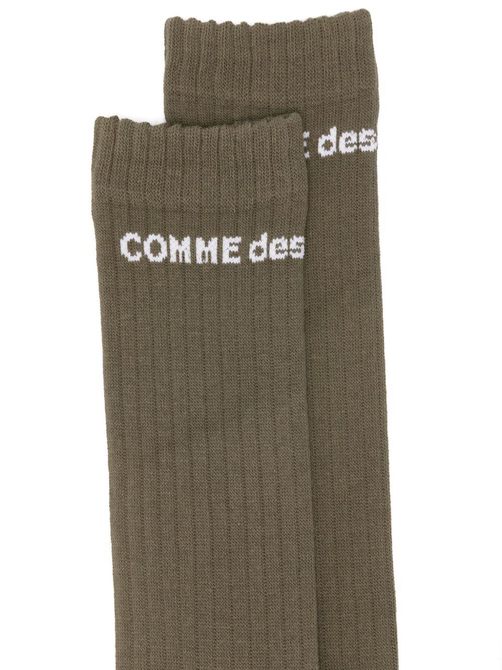 Calzini alti con logo in verde Comme des garcons homme plus - uomo<BR/><BR/> 
