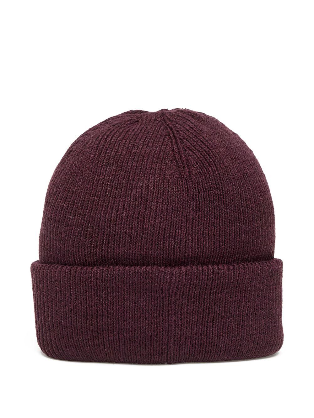 Beanie con logo in bordeaux Y-3 - uomo<BR/> 
