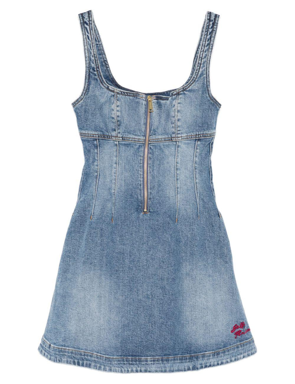 Abito corto in denim Self-Portrait - donna 