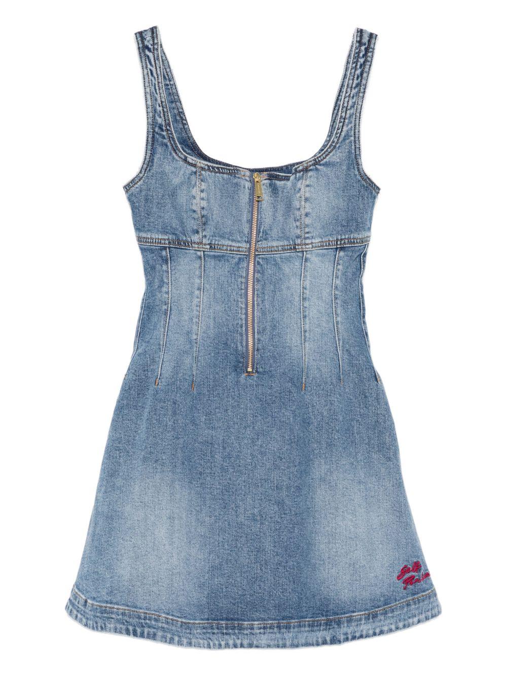Abito corto in denim Self-Portrait - donna 