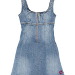 Abito corto in denim Self-Portrait - donna 