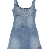 Abito corto in denim Self-Portrait - donna 