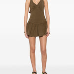 Abito con scollo a V in verde Shushu/tong - donna 