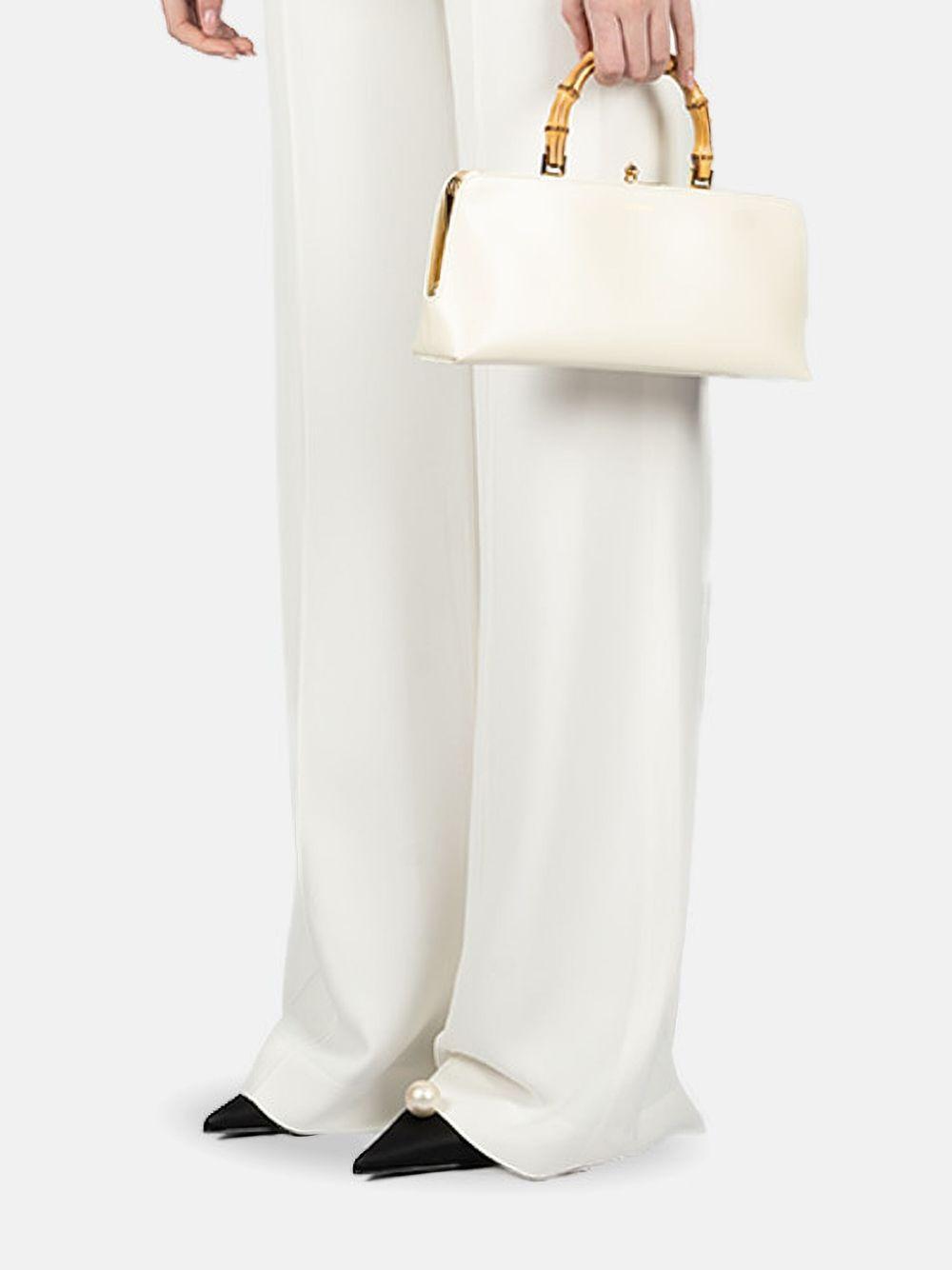 Pantaloni a gamba ampia in bianco ELie Saab - donna 