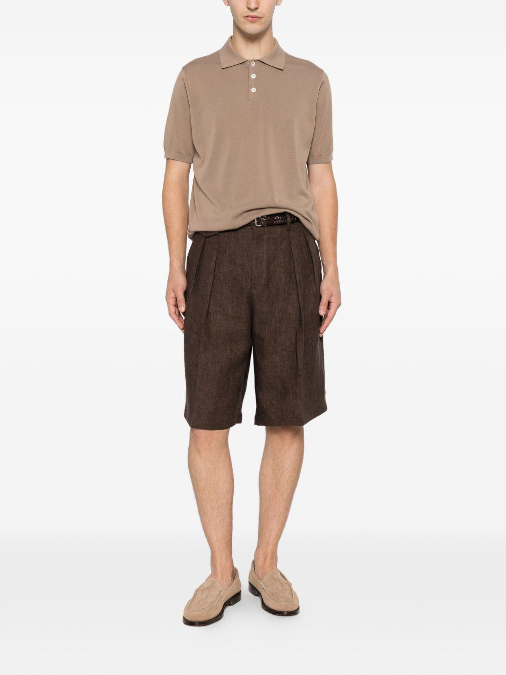 Pantaloncini con dettagli a pieghe in marrone Briglia 1949 - uomo 