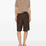 Pantaloncini con dettagli a pieghe in marrone Briglia 1949 - uomo 