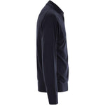 Polo Bradwell a maniche lunghe in blu John smedley - uomo 