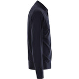 Polo Bradwell a maniche lunghe in blu John smedley - uomo 
