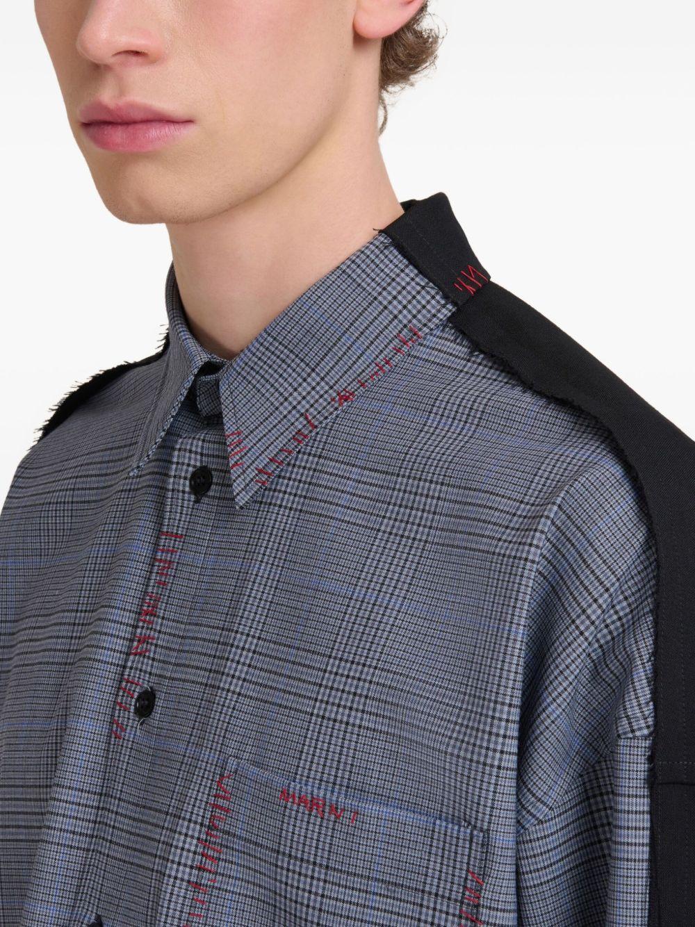 Camicia a quadri in blu e grigio Marni - uomo 