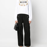 Felpa con cappuccio in bianco Moschino - donna 