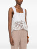 Top in pizzo con motivo floreale in bianco Maurizio - donna