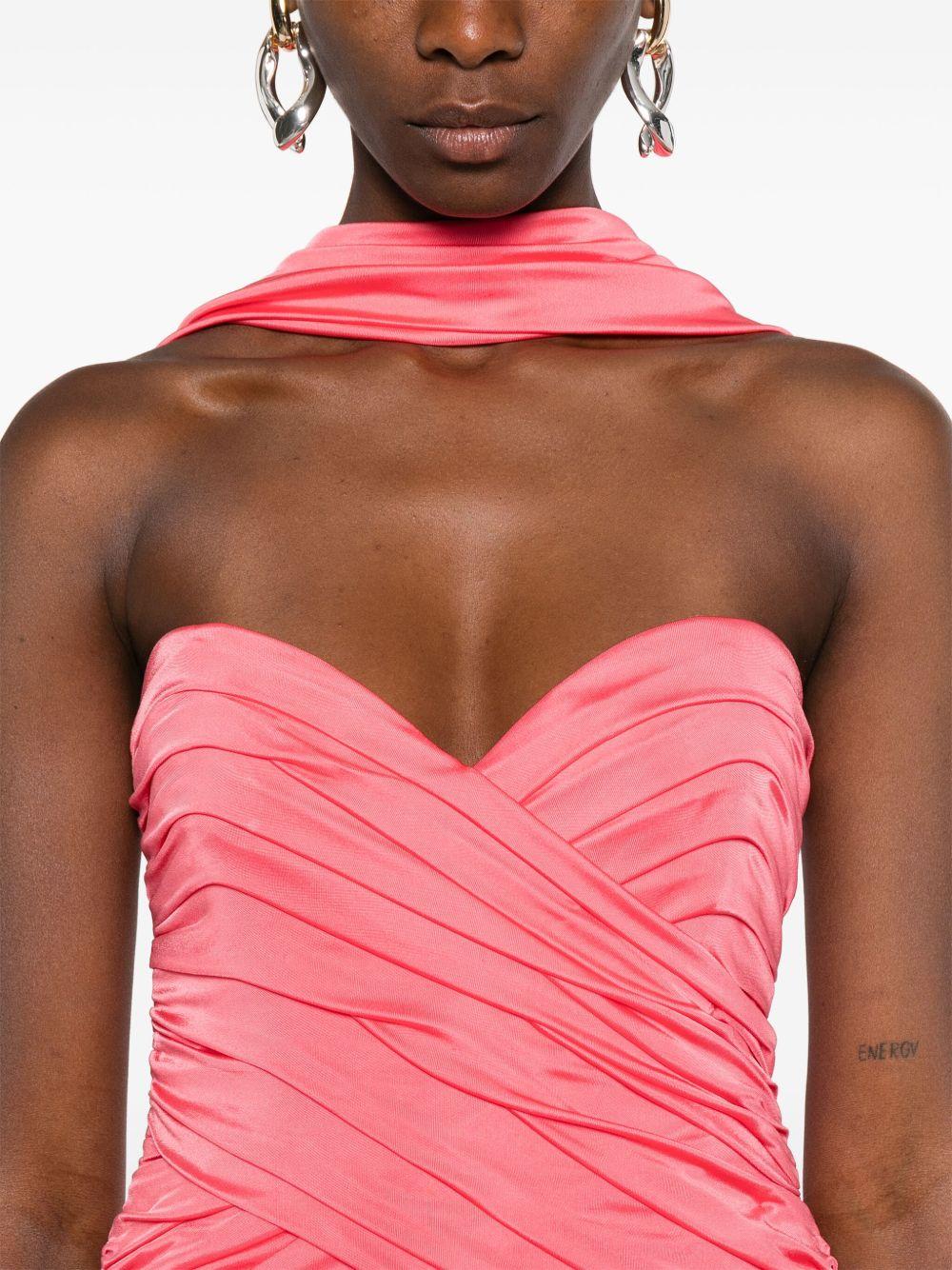Abito da sera con scollo a cuore in rosa The new arrivals ilkyaz ozel - donna 