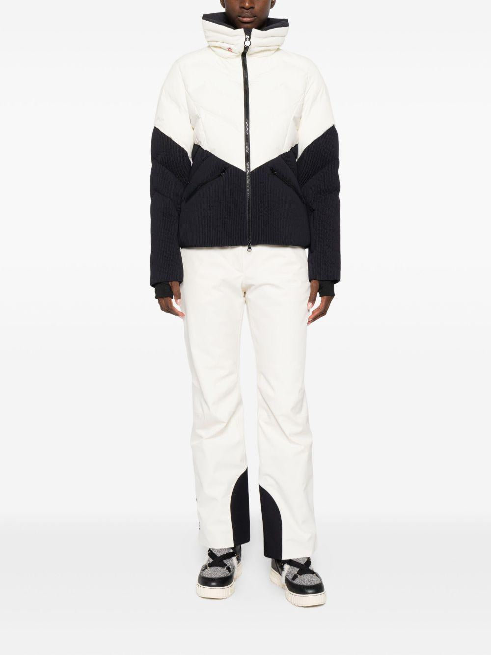 Giacca da sci bicolore in bianco e nero Perfect moment - donna 