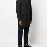Cappotto Redon-SKT con cappuccio in nero MOORER - uomo 