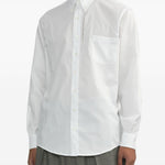 Camicia con dettaglio cut-out in bianco Random Identities - uomo 