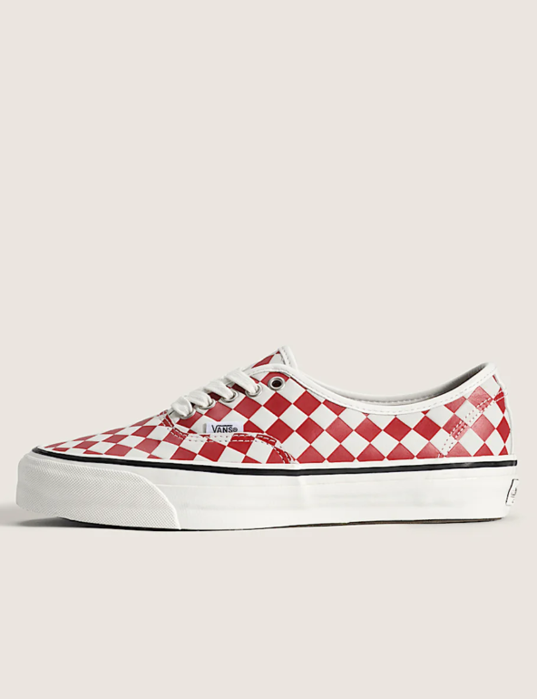 Sneakers authentic 44 diamond check in bianco e rosso Vans - unisex 