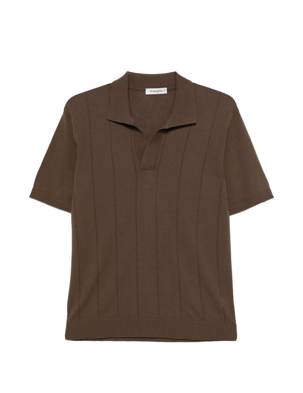 Polo in maglia in marrone Kangra - uomo 