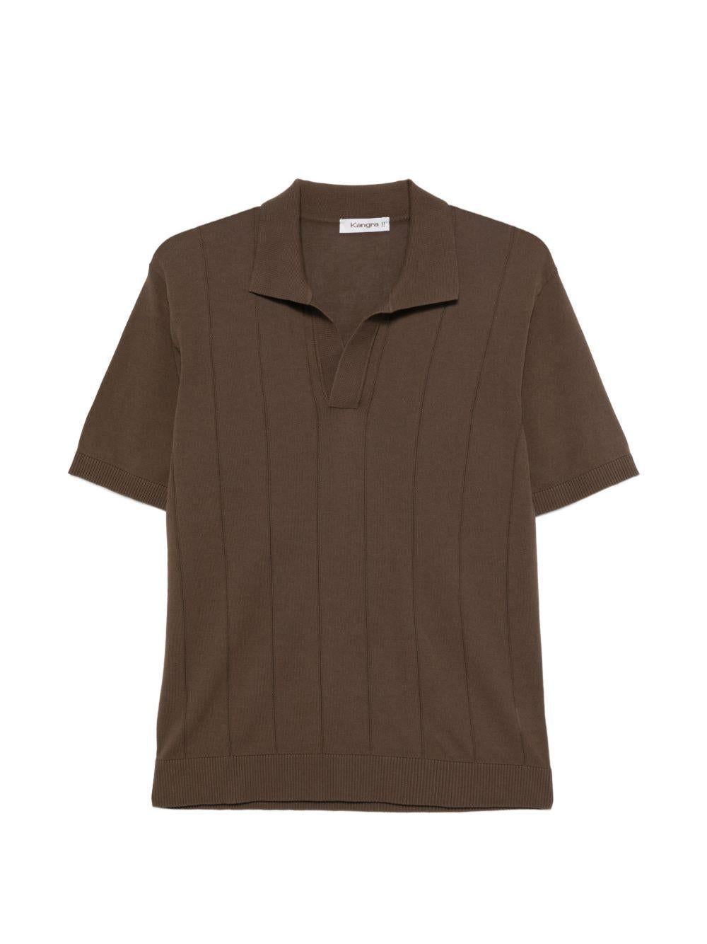Polo in maglia in marrone Kangra - uomo 