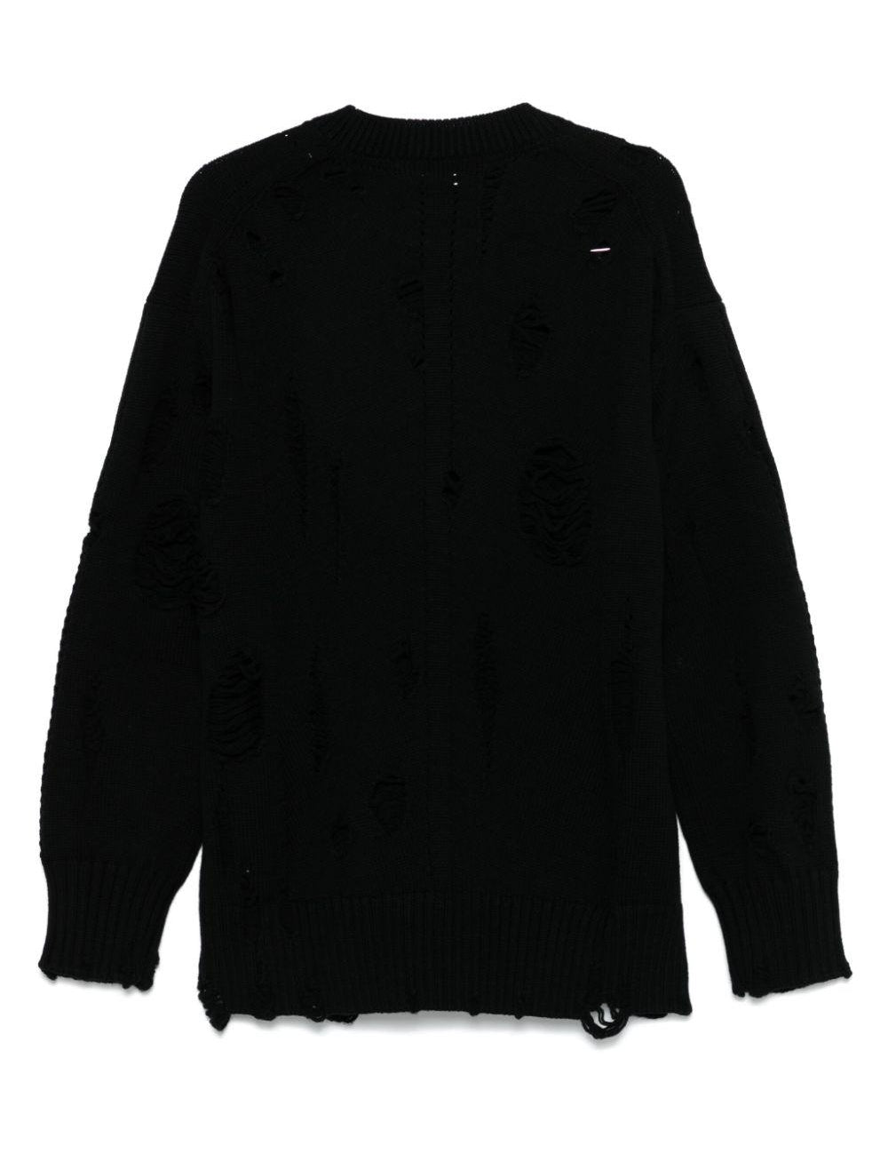 Maglione con effetto vissuto in nero Junya watanabe - donna 
