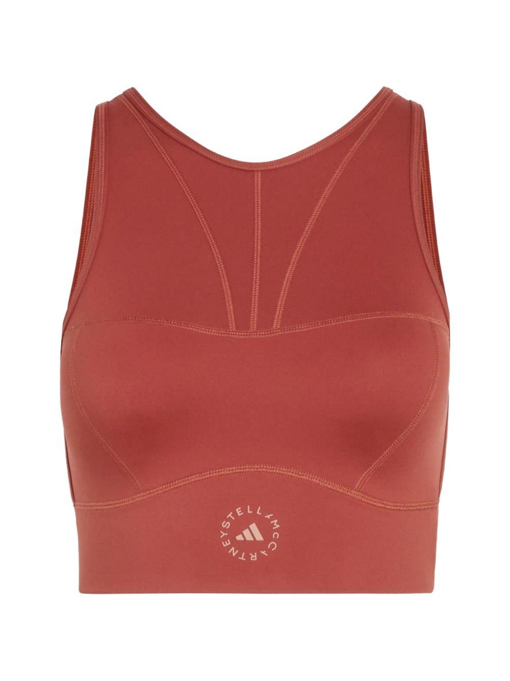Top corto in rosa cripolla Adidas By Stella Mc Mcartney - donna 