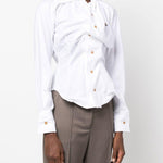 Camicia con logo Orb in bianco Vivienne Westwood - donna 