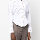 Camicia con logo Orb in bianco Vivienne Westwood - donna 