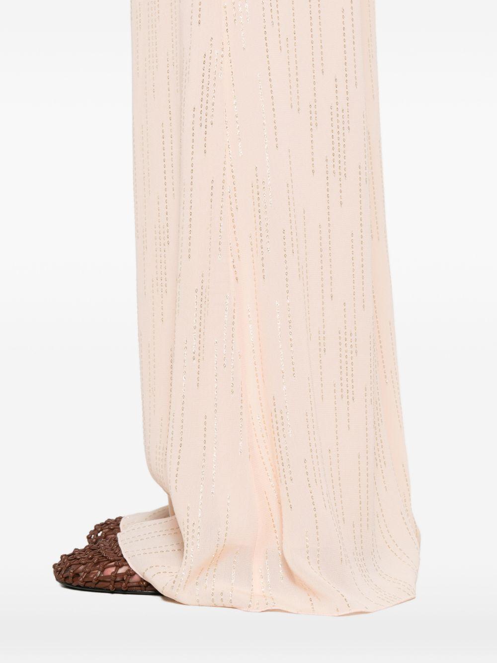 Pantaloni a palazzo con vita elasticata in rosa Forte forte - donna 