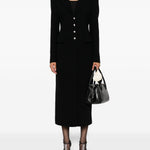 Cappotto con bottoni gioiello in nero Alessandra Rich - donna 