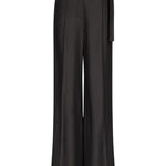 Pantaloni a gamba ampia con fibbia in nero LouLou De Saison - donna 