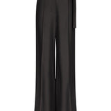 Pantaloni a gamba ampia con fibbia in nero LouLou De Saison - donna 