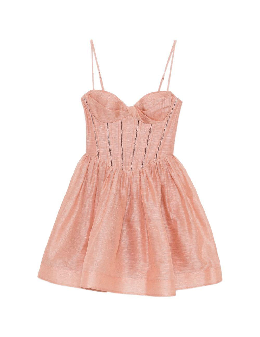 Abito mini Luna corsetto in rosa ZIMMERMANN - donna 