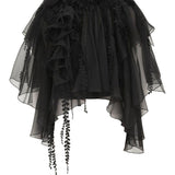 Blusa con volant e decorazioni floreali in nero Zimmermann - donna 