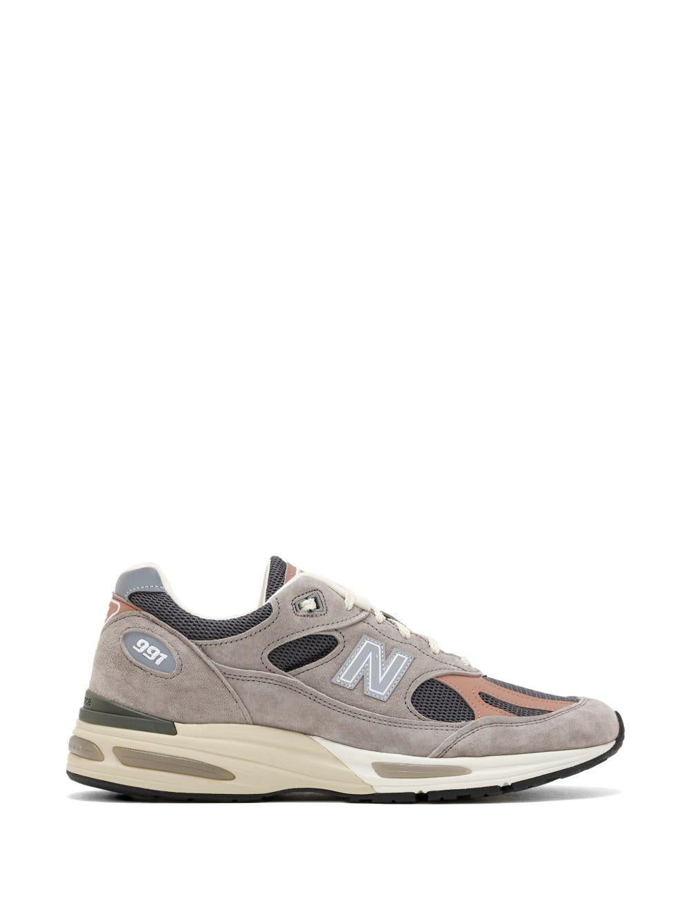 Sneakers 991v2 con inserti traforati in grigio New balance - unisex 