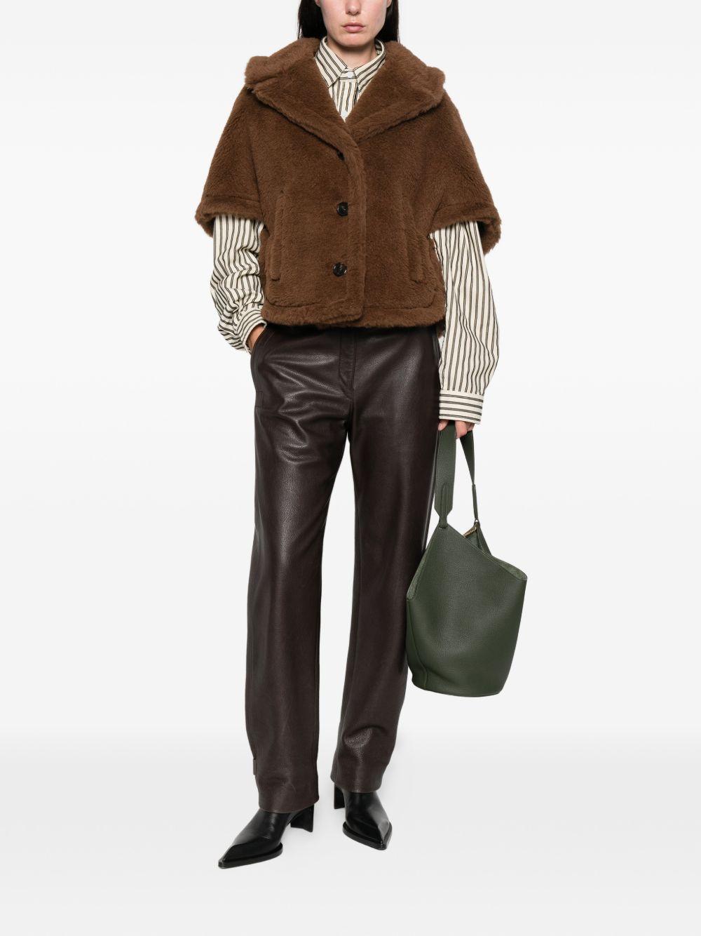Mantella corvino in marrone max mara - donna 