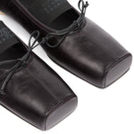 Ballerina con elastico con logo in nero Mm6 maison margiela - donna 