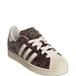 Sneakers superstar stampa animalier in marrone 