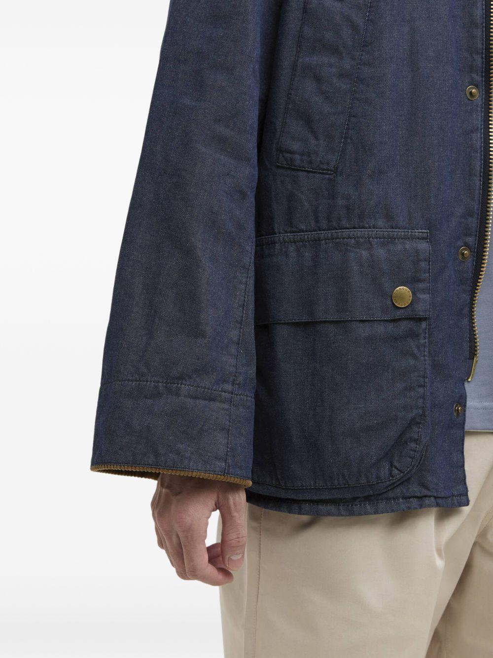 Giacca Bedale con risvolti in blu Barbour - uomo 