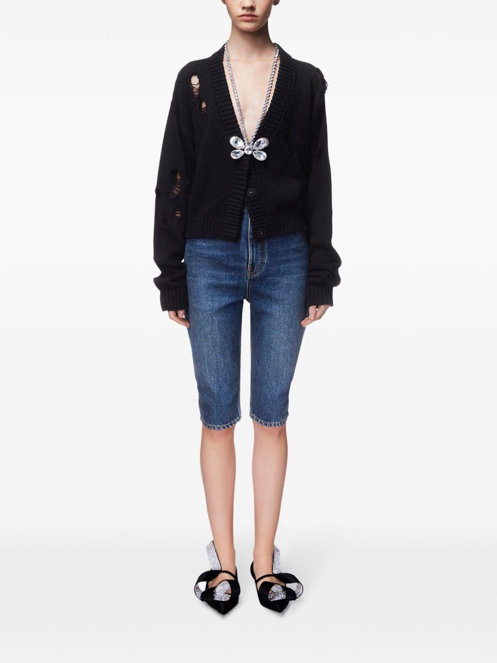 Cardigan con decorazione in cristalli in nero Area - donna 