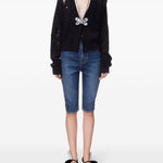 Cardigan con decorazione in cristalli in nero Area - donna 