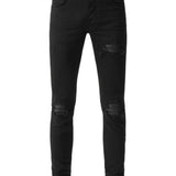 Jeans MX1 con strappi in nero 