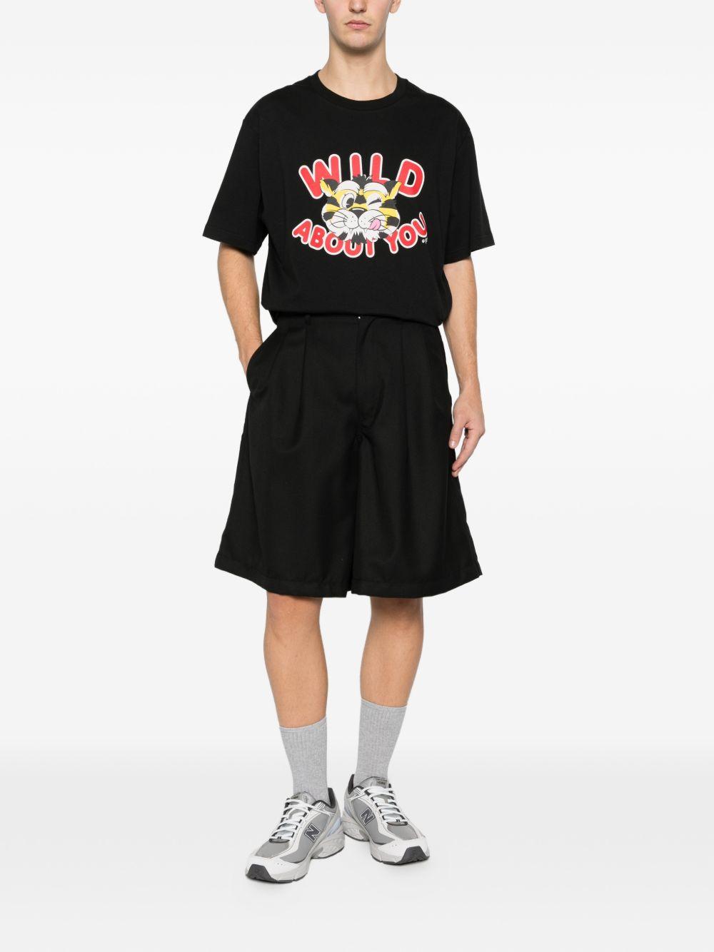 T-shirt con stampa a fumetti in nero Kenzo - uomo 
