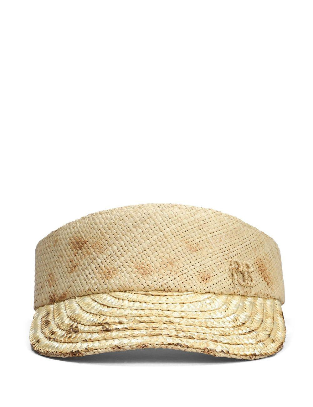 Visiera in rafia con logo in beige Ruslan baginskiy - donna 