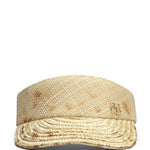 Visiera in rafia con logo in beige Ruslan baginskiy - donna 